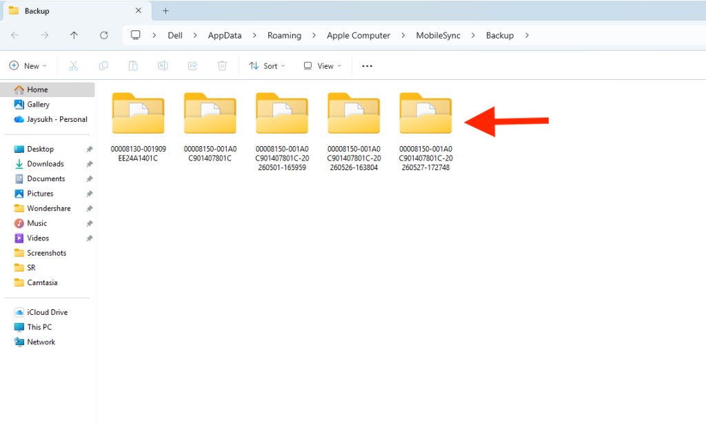 Backup folder