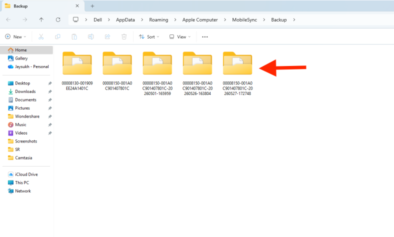 Where is iTunes backup Stored in Windows 11
