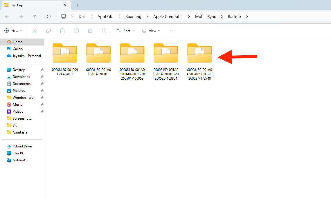 Backup folder