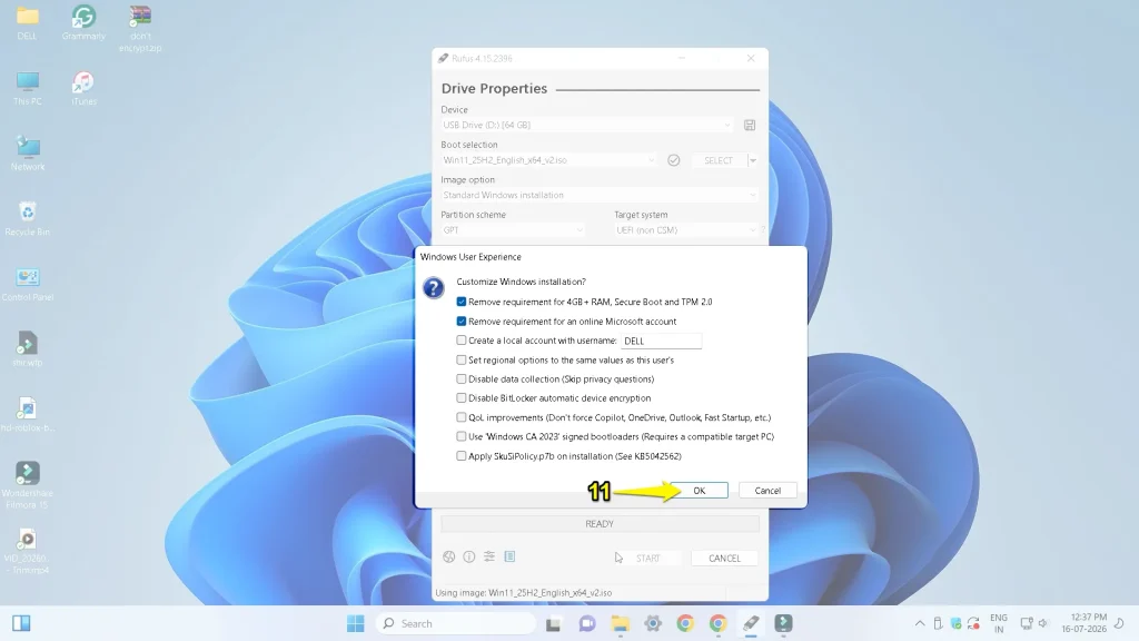 customize installation
