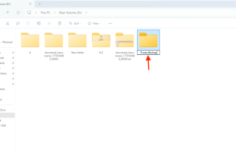 new backup file