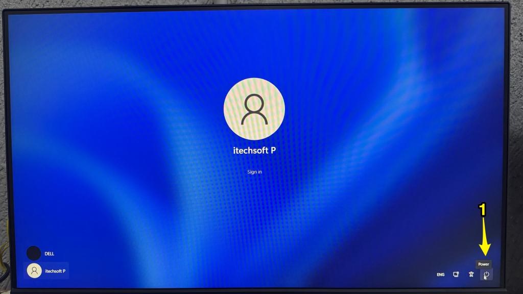 sign in screen