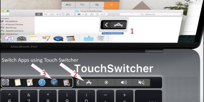 How to Switch Between Apps on MacBook Pro using Touch Bar