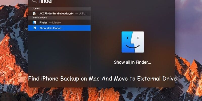 How to Move iPhone Backup to External Drive from Mac Sequoia/Sonoma