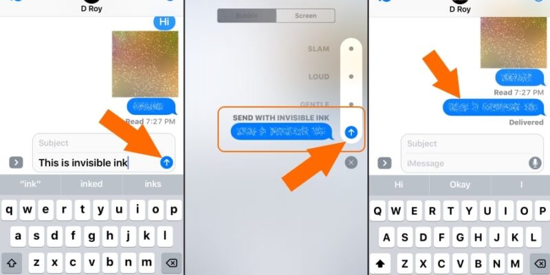 How to Send invisible ink or Hidden iMessage from iPhone (iOS 26)