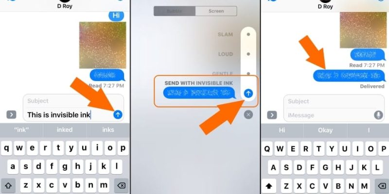 How to Send invisible ink or Hidden iMessage from iPhone (iOS 26)
