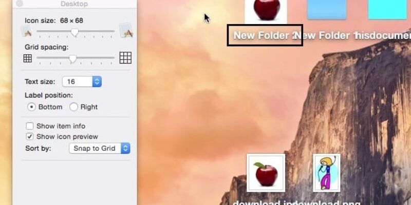 How to Change desktop icon size and grid spacing on Mac (Tahoe)