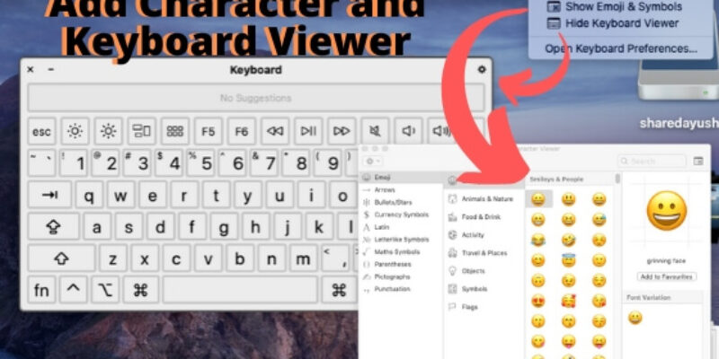 How to Add Character and Keyboard Viewer on Mac Top Menu Bar