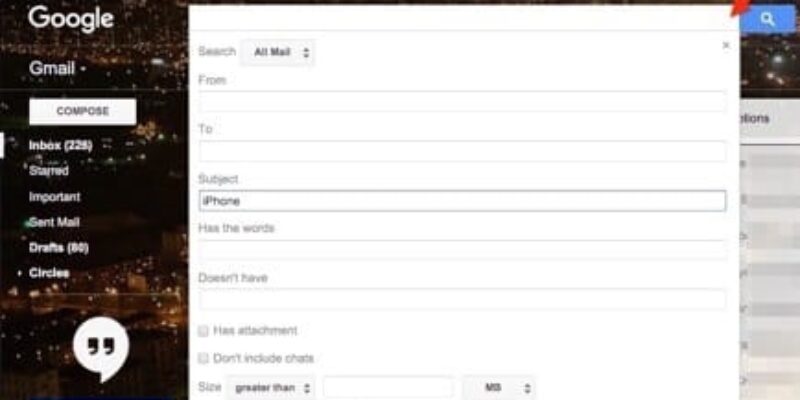 Delete multiple mail on Mac From Gmail account: Advance Search