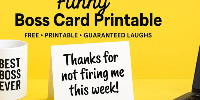 Best Boss Card Printable: Free & Funny Templates toThank Your Boss