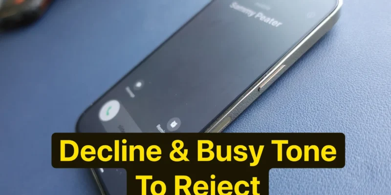 How to Reject an Incoming Call on iPhone 15, 14 (Any iPhone)