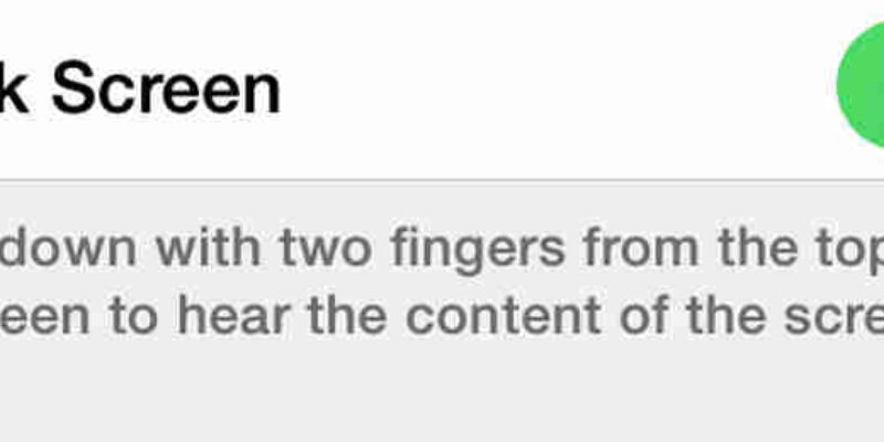 How to Turn ON/Enable Speak Screen on iPhone, iPad, Mac