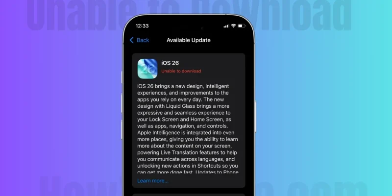 iOS 26.1 Unable to Download — Fix the Issue