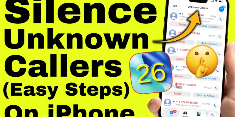 How to Silence Unknown Callers on iPhone in iOS 26