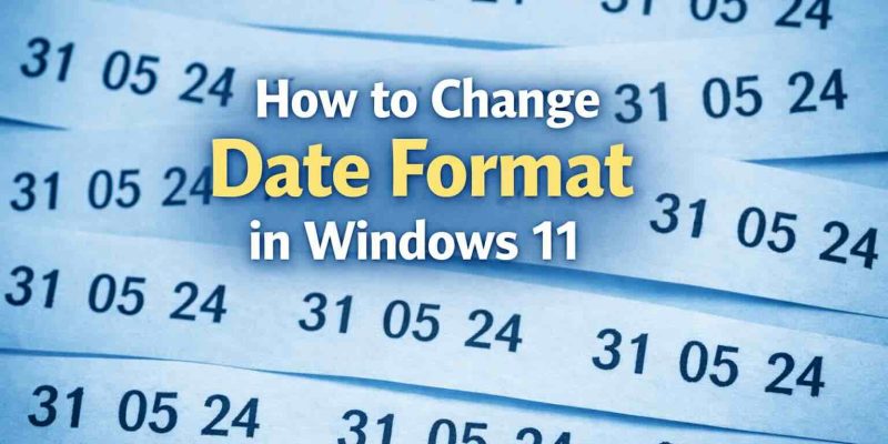 How to change date format windows 11 dd mm yyyy