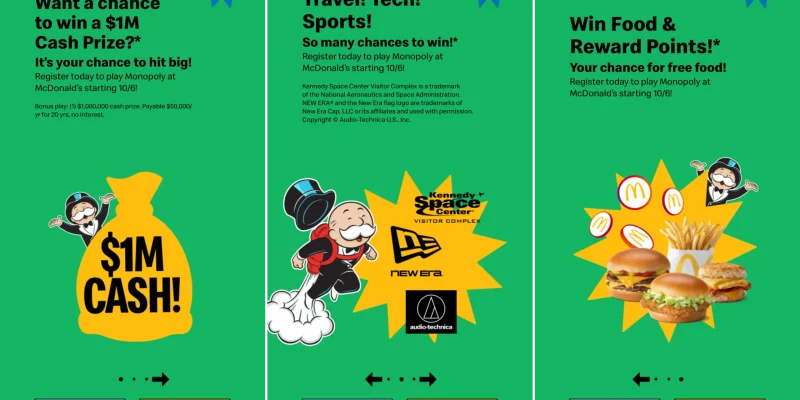 McDonald’s Monopoly 2025 Prizes – Win $1M, Trips, Tech
