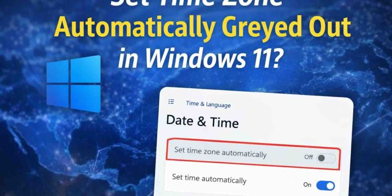 Set Time Zone Automatically Greyed Out in Windows 11 (Complete Fix Guide)