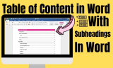 How To Insert A Table Of Contents In Word on Mac & Windows