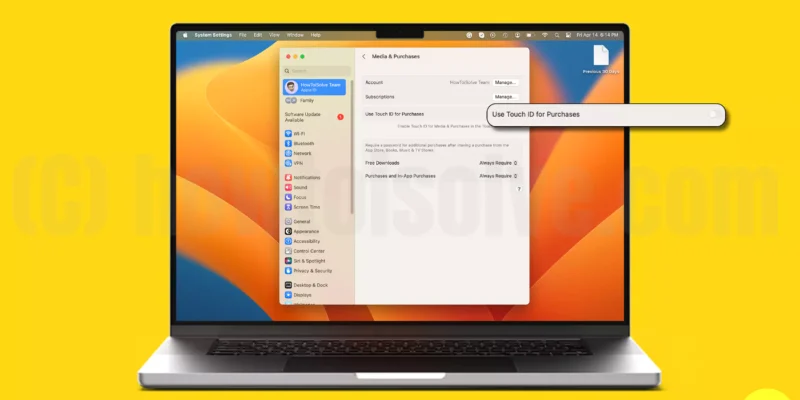 Fix “Use Touch ID for Purchases” Grayed Out on Mac for Media & Purchase