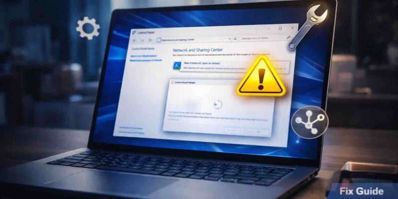 Windows 11 Network and Sharing Center Not Opening (Fix Guide 2026)