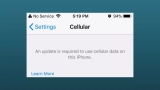 Fixed An Update is Required to Use Cellular Data on this iPhone