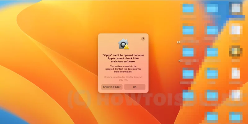 App Can’t Be Opened Because Apple Cannot Check It for Malicious Software