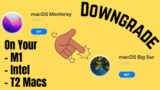 How to Downgrade macOS Monterey to macOS Big Sur