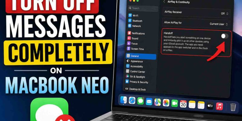 How to Turn Off Messages Completely on MacBook Neo