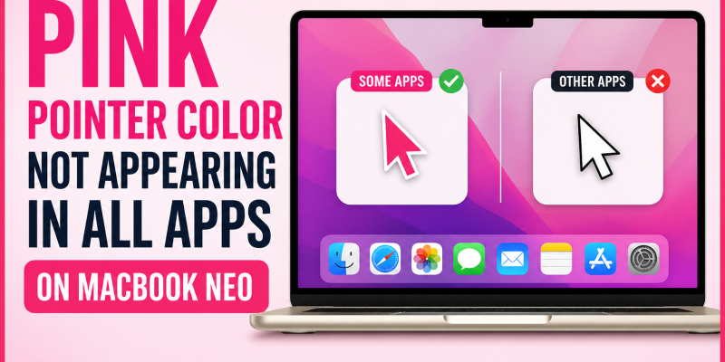 Pink Pointer Color Not Appearing in All Apps on MacBook Neo? Fix