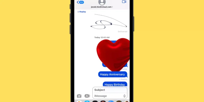 How to Send Love/Heart Screen effect iMessage on iPhone, iPad, Mac