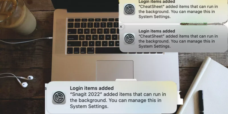 Background Items Added, Login Item Added, Remove on Mac (Sequoia/Sonoma)