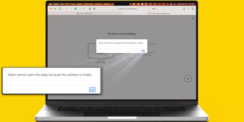 Safari Cannot Open The Page Because The Address Is Invalid