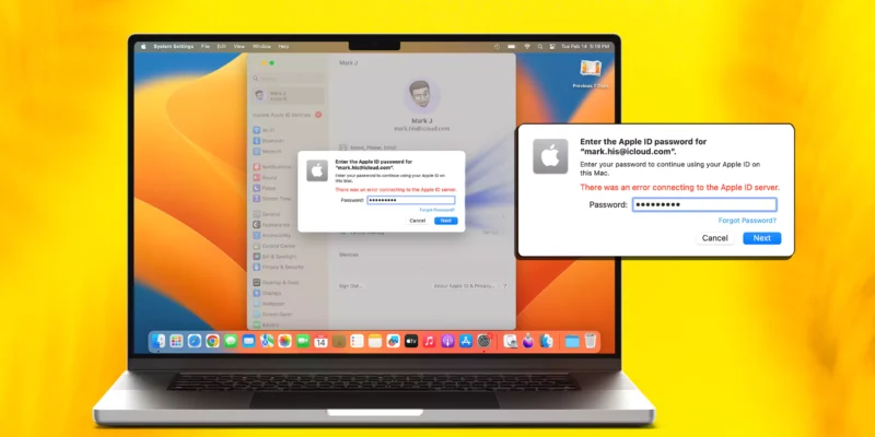 There Was An Error Connecting To The Apple ID Server On Mac