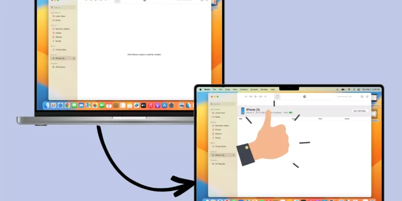 Fixed “This iPhone is Open in Another Window” error on Mac