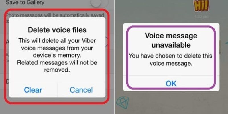 How to delete voice message in Viber iPhone app – iOS